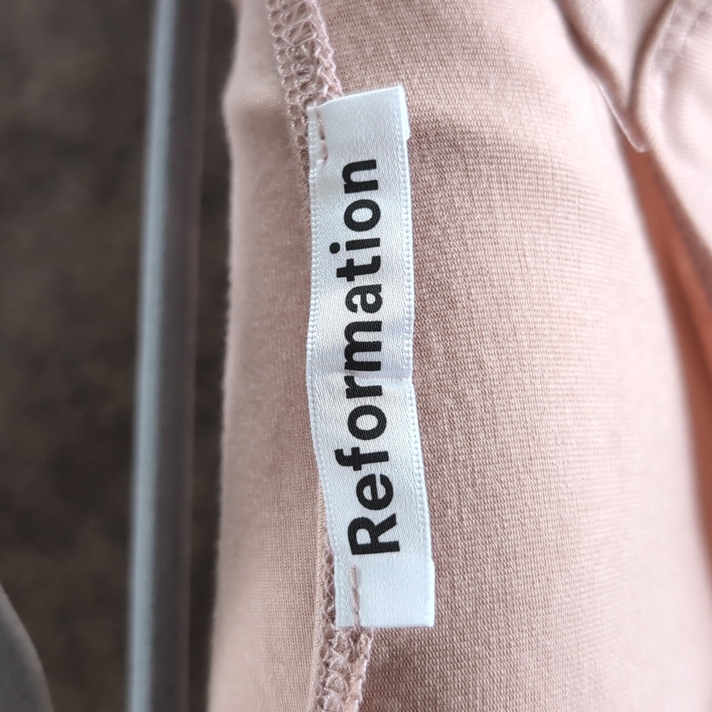 Reformation Edita Dress - Pink - Medium - Tie Sleeve with pockets - Picture 8 of 9